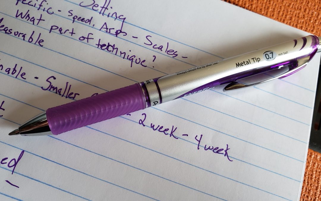Wife’s Practice Log & Purple Pen